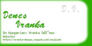 denes vranka business card